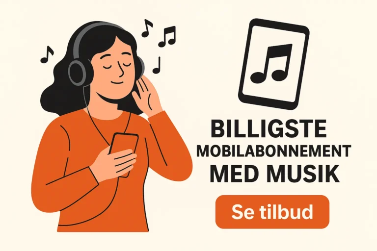 billigste mobilabonnement med musik